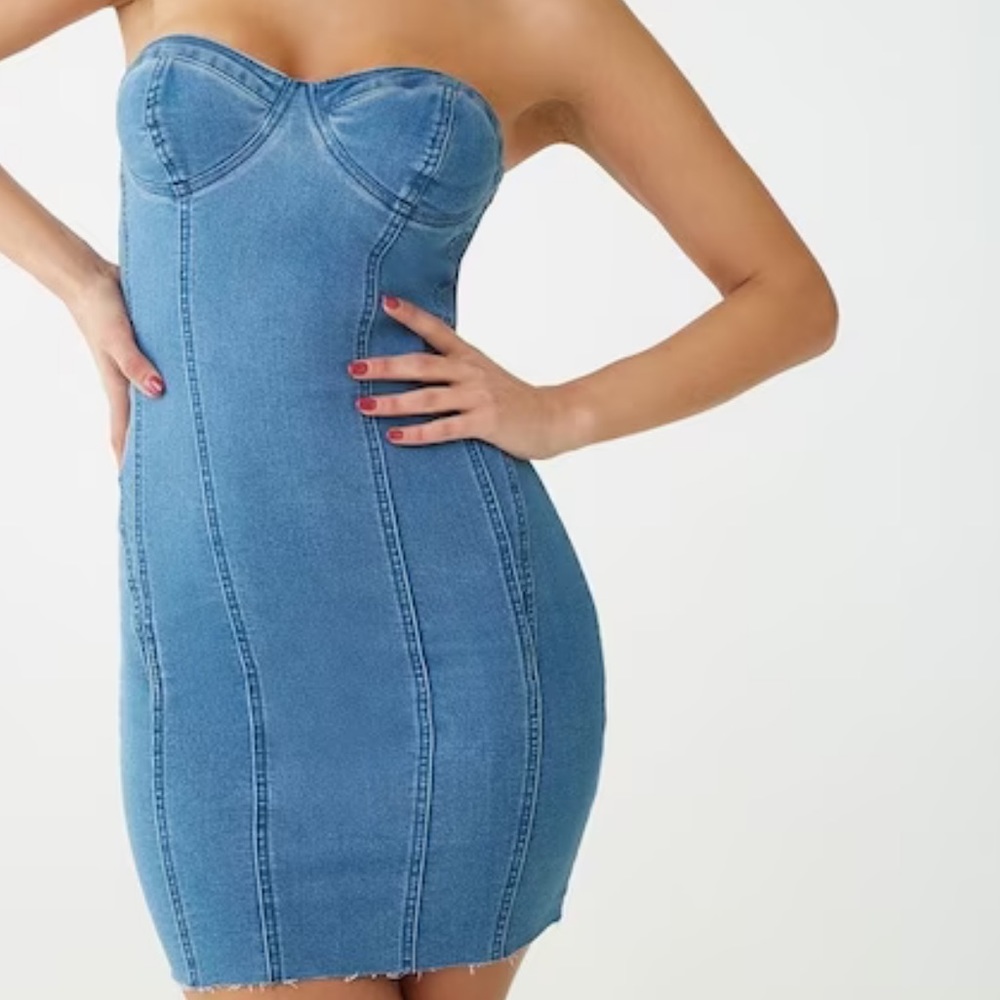 🔥HOST PICK🔥Forever 21 Strapless Jean Dress